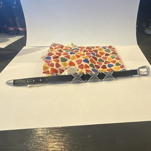 Brighton Black Leather strap with silver accents