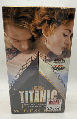 RARE SEALED TITANIC VHS 2 Tape Set 1997 Leonardo D Caprio Sprint Sticker WIDESCR