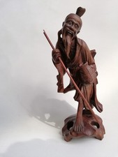 Chinesischer Fischer Holzschnitzereien aus China - 21cm