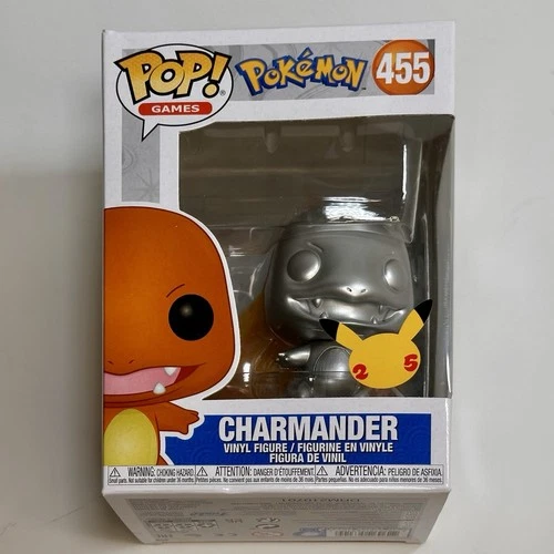 Funko Pop! Pokémon Charmander Silver/Metallic #455 Pokémon 25th Anniversary
