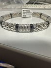 Lagos Black Caviar Station 925 Diamond Ceramic Bracelet 9mm Large (8) $1880 Nwt