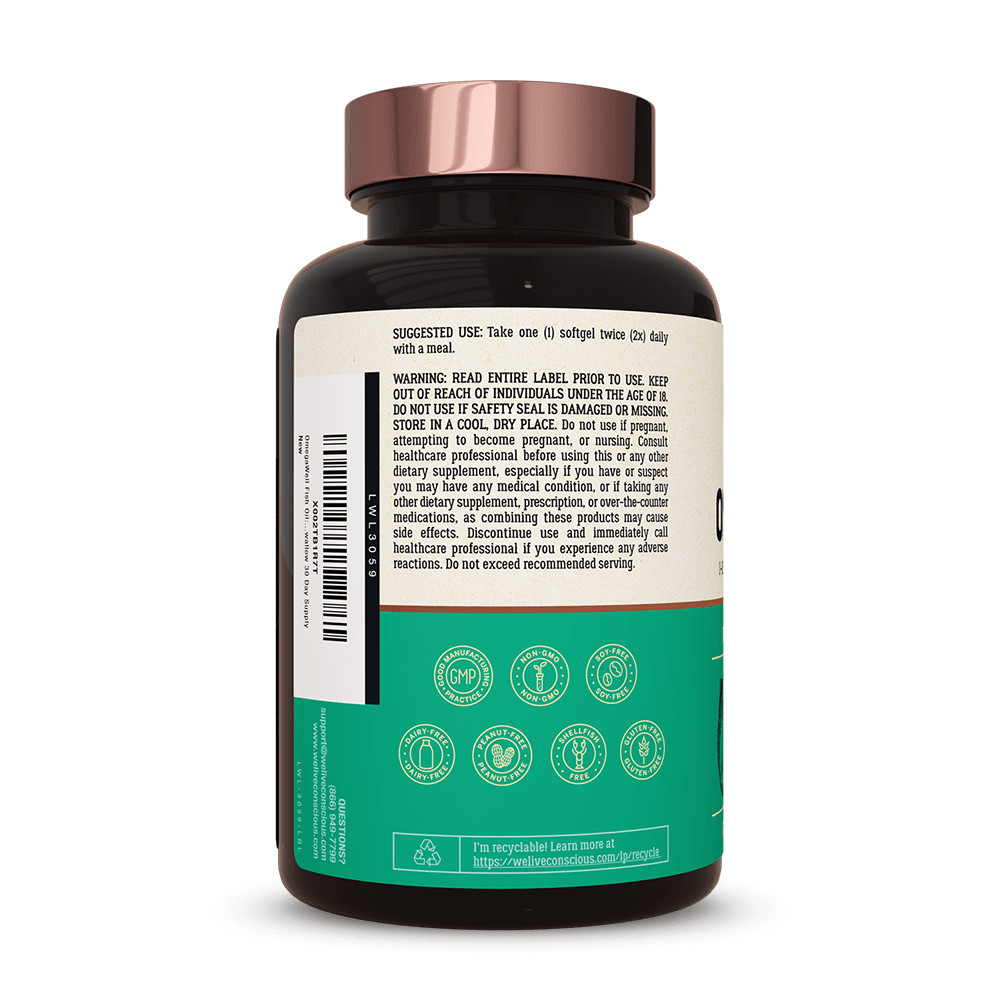 OMEGAWELL FISH OIL,  Premium Fish Oil 2000 mg FAST SHIPPING