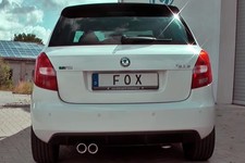 FOX Racing Soundanlage ab Kat 2x76 Absorber für Skoda Fabia Typ 5J RS Limo 1.4l