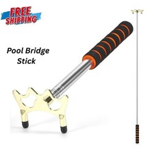   Professional Retractable Pool Bridge Stick with Brass Bridge Head
