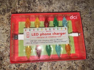 DCI Merry LED Phone Charger USB Light Chain Charging Cable for iPhone NEW!