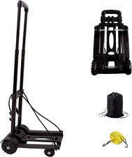 40Kg 88Lbs Folding Hand Truck Dolly, Foldable Luggage Cart for Luggage