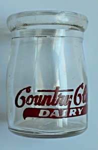 Antq COUNTRY CLUB DAIRY Restaurant Advertising CREAMER MILK BOTTLE. Kansas City