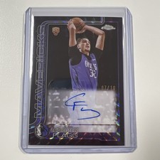 2025-26 Topps Chrome Cooper Flagg Black Geometric Refractor Autograph /10 RC ROY