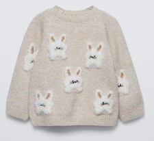 Unisex Knitted Bunny Sweater 9/12 M