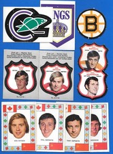 1971-72 1972-73 OPC TEAM LOGO O PEE CHEE PLAYER CREST AND TEAM CANADA SEE LIST