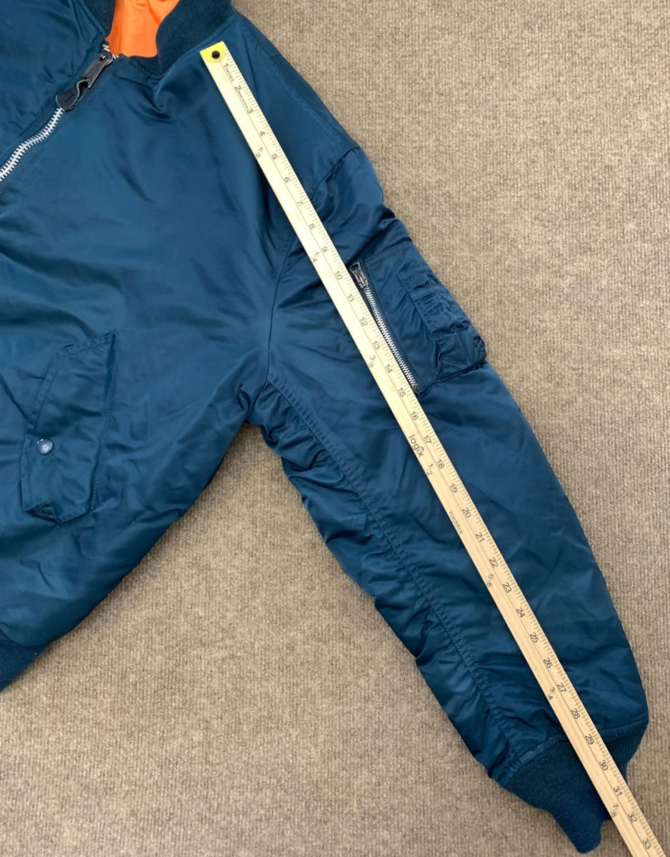 Vintage Alpha Industries MA-1 Jacket Mens 2XL Flight Bomber USAF