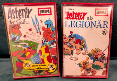 Asterix der Gallier Asterix als Legionar Lot of 2 Europa Cassettes Vintage 1980s