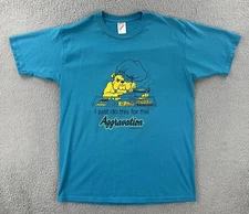 Vintage Jerzees Mens XL Blue Made In USA Shirt School Cook Aggravation Funny Tee