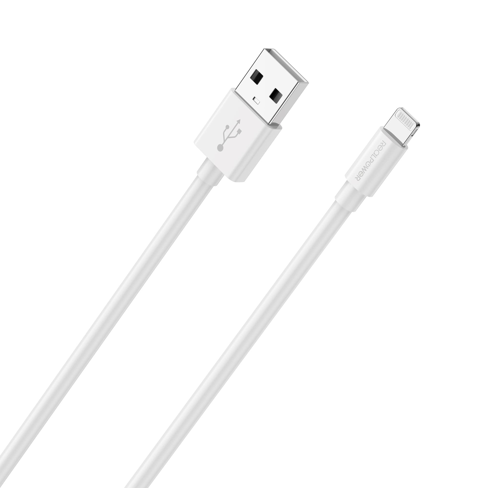 RealPower USB-Kabel USB 2.0 USB-A Stecker, Apple Lightning Stecker 1.00 m Weiß 2