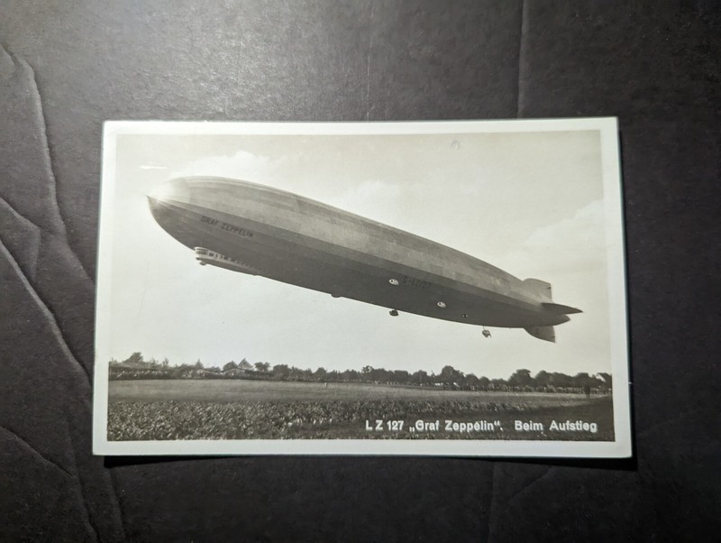 1930 Germany Airmail LZ 127 Graf Zeppelin Postcard Cover to Harzdorf Bohmen