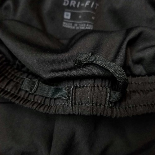 Nike Dri-Fit Running Shorts Girls M Black Built In Brief Drawstring 3" Inseam - Picture 9 of 10
