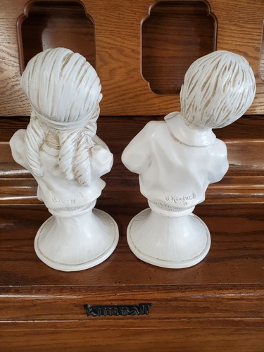 Vintage 1971 Kendrick Universal Statuary Boy & Girl Bust Status  - Chicago - Picture 6 of 12