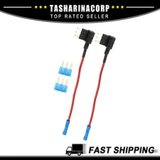 Universal Piece of 2 Car Fuse Tap 12V with 15A Micro3 ATL Blade Type Fuse