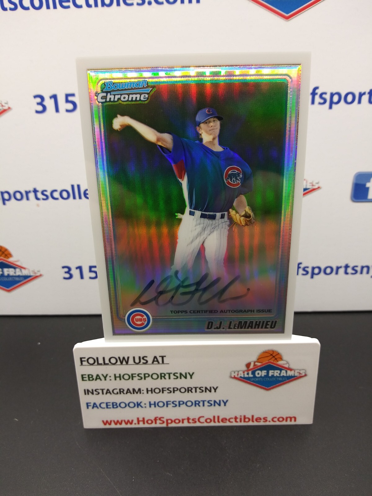 2010 BOWMAN CHROME D.J. LEMAHIEU AUTO REFRACTOR 407/500 #BCP110