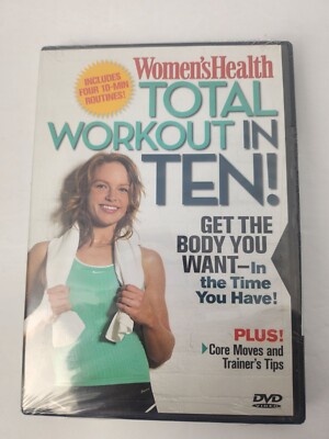 Womens Health: Total Workout In Ten DVD * New and Sealed * 2007 * Core Moves