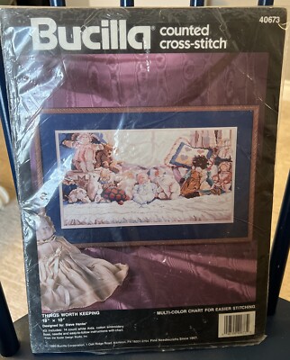 Bucilla Things Worth Keeping Baby Themed Counted Cross Stitch Kit 18''x10'' 40637