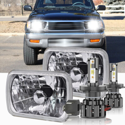 Pair 5x7 7x6" LED Headlights Hi/Lo DRL For Toyota Pickup 82-95 Tacoma 1995-1997