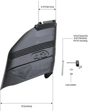 42'' Mower Grass Deflector Shield with Hardware – Fits Craftsman, Husqvarna, Pou