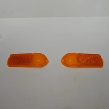 New Pair Front Side Marker Lamp Lens Set Amber MGB MG Midget 1970+ Genuine Lucas