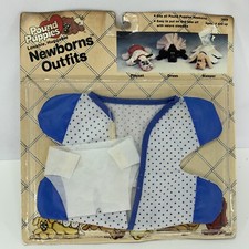 Pound Puppies - Newborns Outfits - Sleeper - Vintage 80s Tonka Blue Clothes 7808