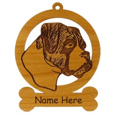 Boxer Head Uncropped Ornament 081949 Personalized With Your Dogs Name