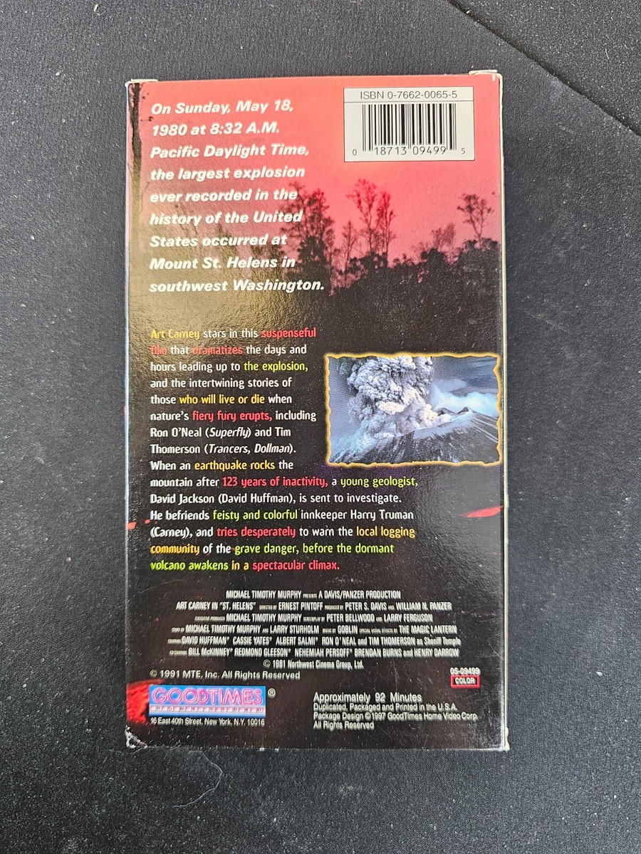 St. Helens VOLCANO VHS Art Carney GOOD TIMES VIDEO 1991 Goodtimes