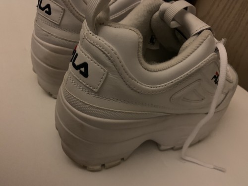 FILA Wedge Women's Platform Shoe Sneaker Chunky Retro White Size 8 - Picture 8 of 19