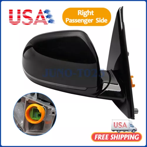 Black Right Passenger Mirror Side View W/ Signal Heated For 2014-2018 BMW X5