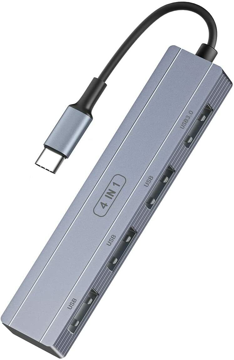 Concentrador USB C, Adaptador Tipo C 4en1 Puertos USB-C a USB A...