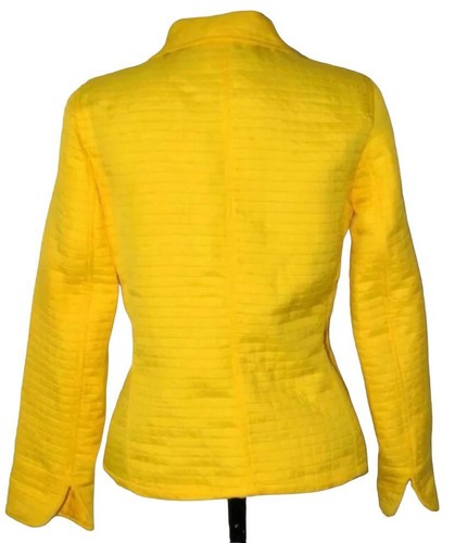 Harve Benard  Womens Jacket Size 6 Top Stitched Yellow Lined Button Yellow - Bild 3 von 3