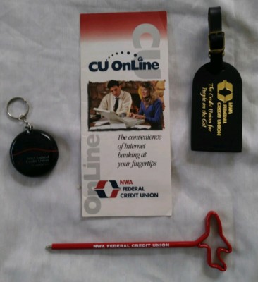 Vintage NWA Federal Credit Union for items from Northwest Airlines employee Bank