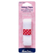 Klettband: zum Aufn&auml;hen: 30 cm x 25 mm: wei&szlig; - H650,25