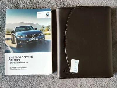 GENUINE BMW 3 SERIES SALOON F30 2015-2019 OWNERS MANUAL HANDBOOK WALLET B-925 - Image 1 of 4