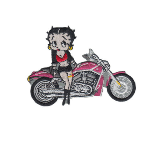 Betty Boop on Motorcycle retro Iron On Patch Sew On Transfer badge fancy  Dress | eBay
