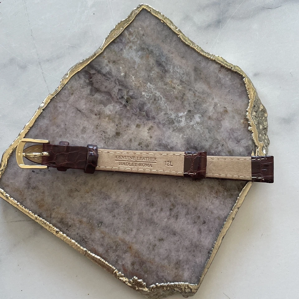 Correa de reloj Hadley-Roma 12 mm cocodrilo borgoña nueva sin etiquetas correas gangas ofertas ventas Foto 3 de 3