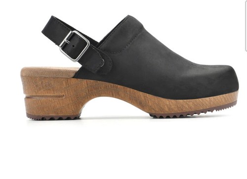 WHITE MOUNTAIN BEING CLOG W32527-967 black/nubuck genuine leather size:8