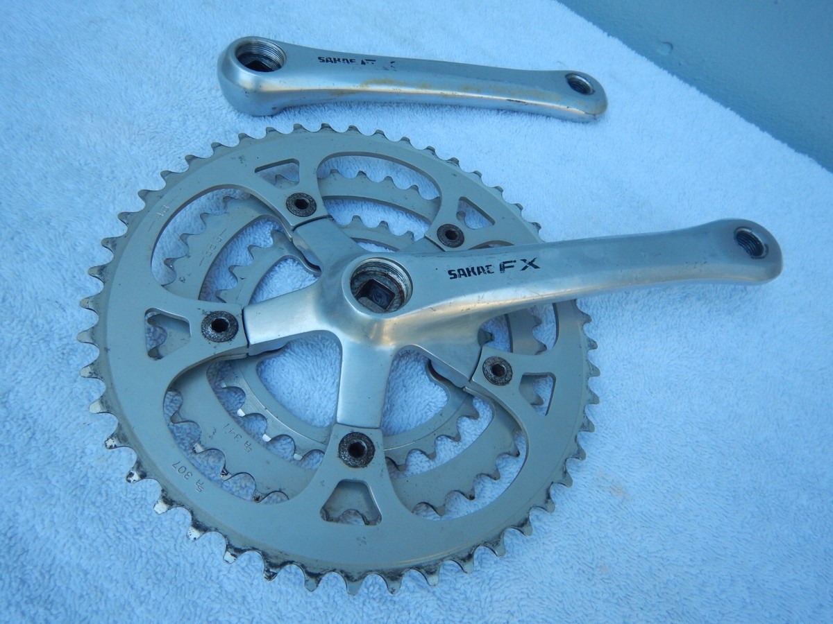 SR Sakae FX Triple Mountain Bike 175 Cranks Crankset Vintage