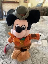 Disney Store Mickey Mouse A Christmas Carol Bob Cratchit Mini Bean Bag Plush 8  
