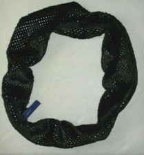 Women's Apt. 9 Black Foiled Polka Dot Faux Fur Infinity Scarf  - New with Tags