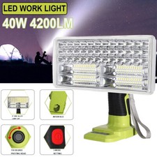 Super Bright 4200LM 40W Workshop LED Flashlight Work Light For Ryobi 18V Battery