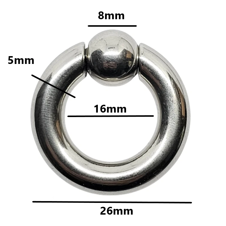 Anello CBR Easy Fit pesante 26 mm anello 4 g (5 mm) 8 mm chiusura a sfera PA ... - Immagine 4 di 4