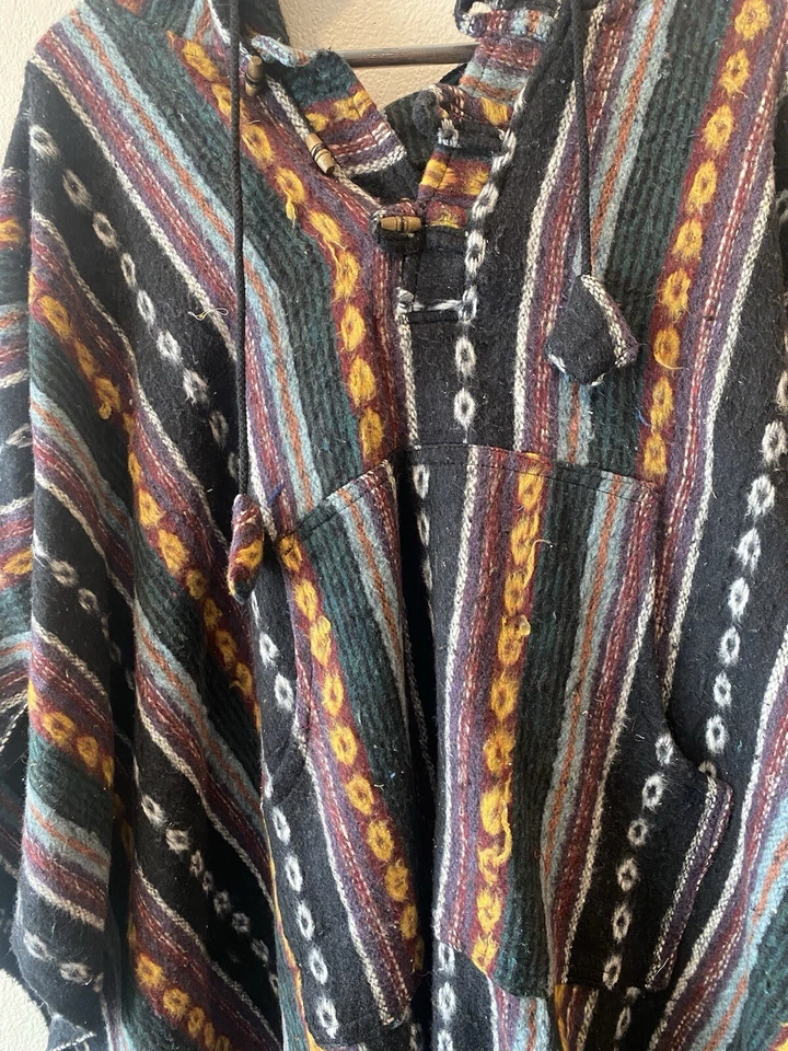 Осень осень моды ручной работы непальский разноцветный пончо большой сезонный износ - Изображение 2 из 4