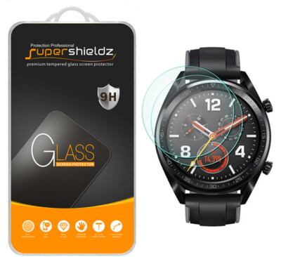 2X Supershieldz Tempered Glass Screen Protector for Huawei Watch GT Active