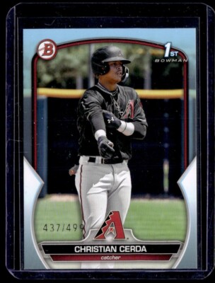 2023 Bowman Prospects Sky Blue Christian Cerda 437/499 Arizona Diamondbacks