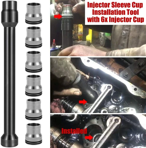 For Caterpillar CAT C7 C9 3126B Injector Sleeve Cup Removal & Install Tool Kit - Picture 13 of 13